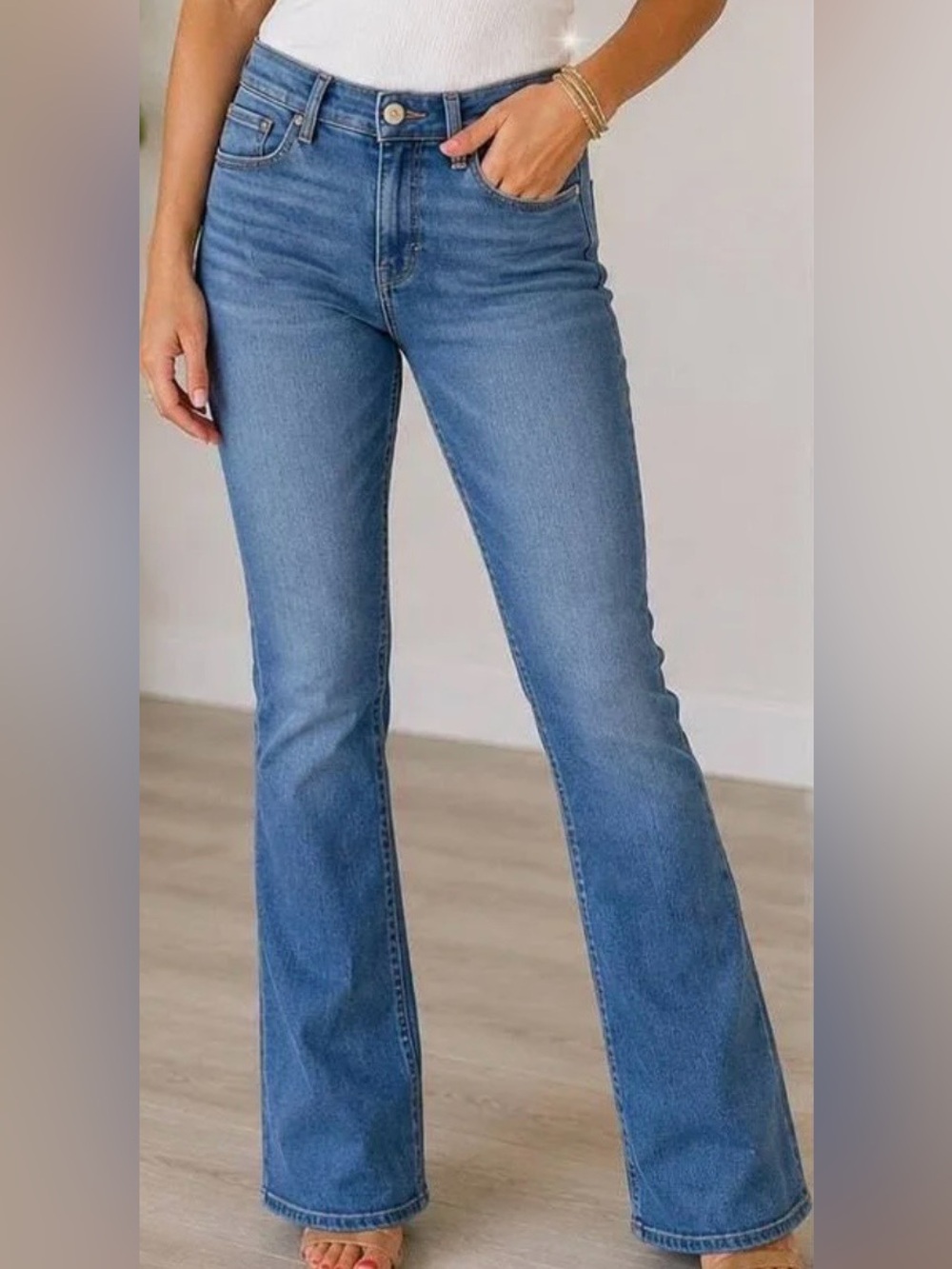American Eagle Outfitters Next Level Stretch Boot Cut Jeans in Light Blue